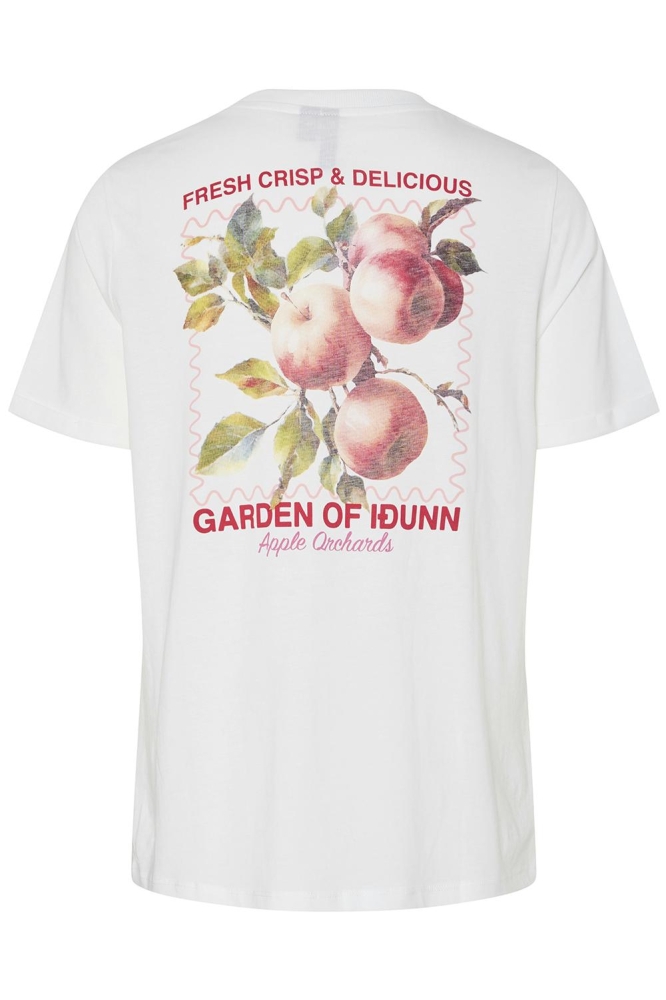 PCFIB SS PRINTED T-SHIRT JRS BC 17158302 BRIGHT WHITE/GARDEN OF IDUN